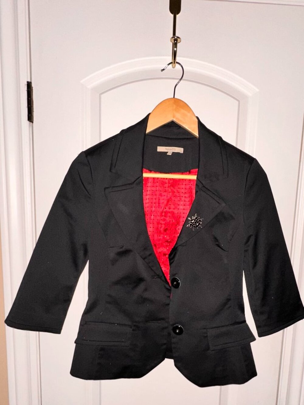 RW&CO Black 3/4 Sleeve Blazer Suit Jacket - Size XS/S